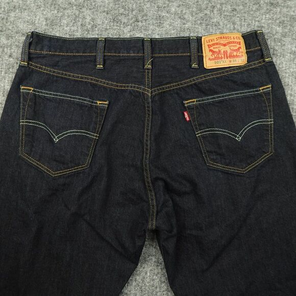Levis 501XX Mens Jeans 38X36 Blue Denim 501-2083 Button Fly‎ Casual Straight- - Picture 6 of 16